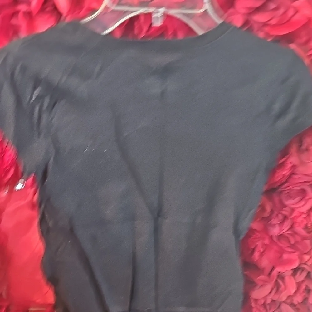 Justice Girls Black and Pink 'Gymnast at Heart' T-Shirt Size 8